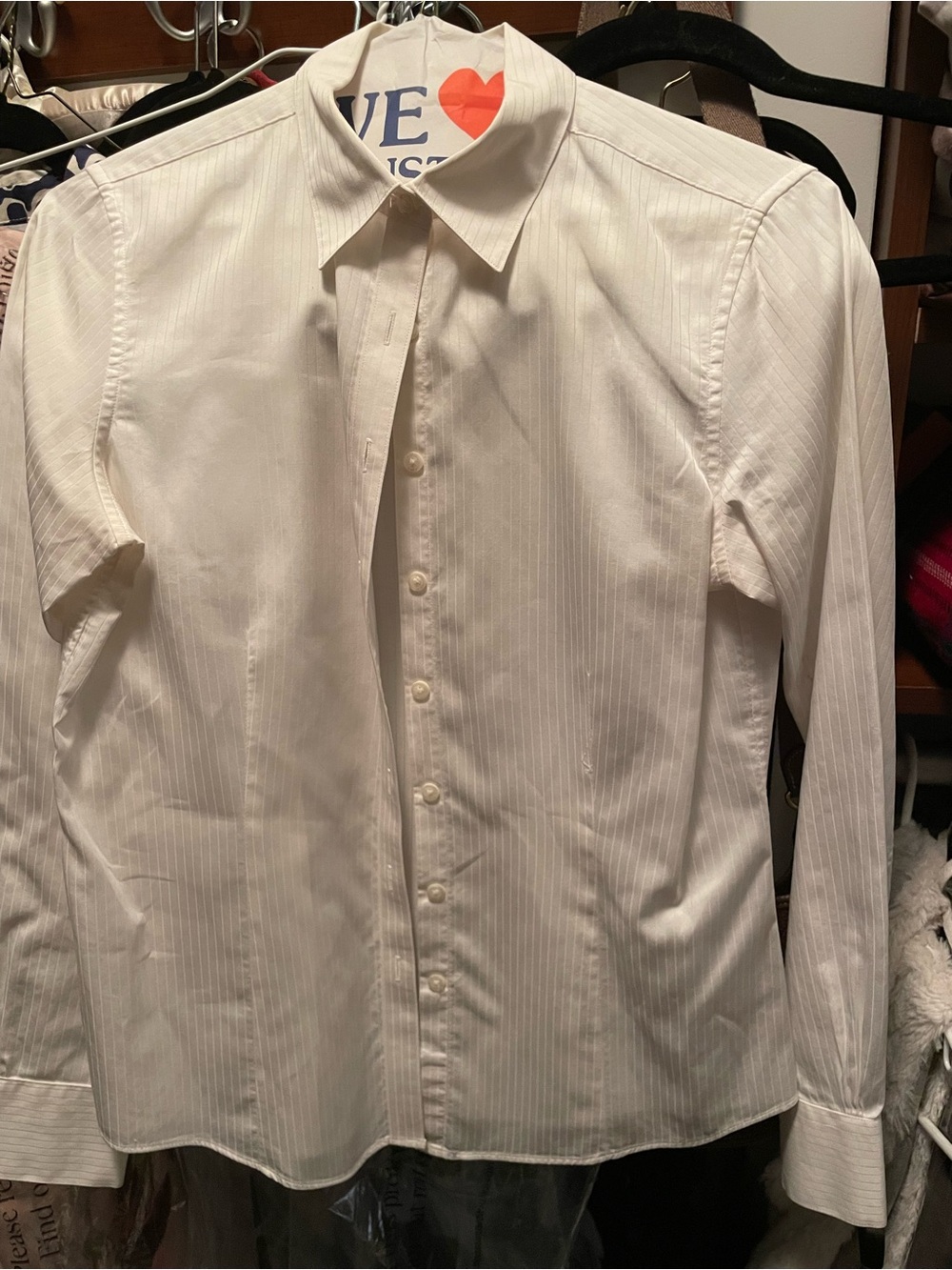 Brooks Brothers White Pinstripe Button-Down Shirt